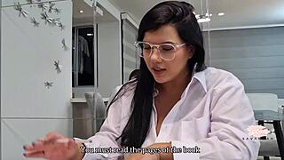 My hot 18+ literature teacher savannah watson gives private lessons riding my cock cowgirl style close-up