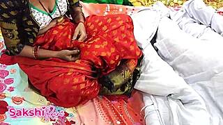 desi bhabi sakshi's hairy tight pussy creampied doggystyle with dirty hindi talk