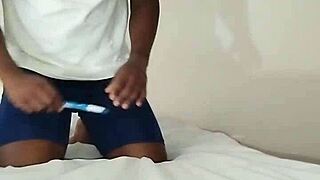 she brushes teeth feeling wild in sheer outfit