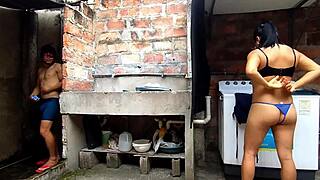 Neighbor girl bursts in my bathroom, ever wonder how she squirts riding my cock till we both cum hard?