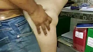 Overtime Blowjob Sucking Big Black Cock in Office Turns into Wild Vagina Pounding at Work