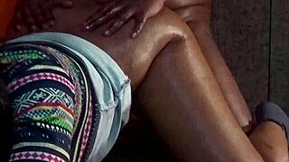 😈 chubby latina slut lets dirty old asian boss oil up and fuck for promotion!!