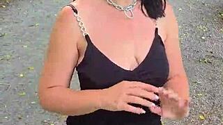 exhib flashing wild in stuttgart streets 😈🔥