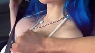 Jewelz blu, your wet pussy and big ass look wild teasing outdoors in lingerie - handjob me now