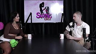 alemão and lexi mallet swing cast with tifany rocha in sheer red lingerie dirty talk domination interview compilation