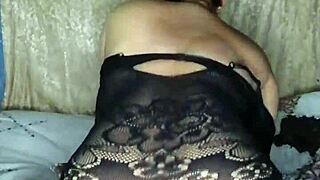 stepbro listens quietly while i finger my wet pussy next door