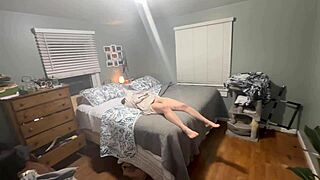 stepmom rests exposed as homemade video captures her curves