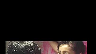 Chinese couple rides cowgirl style in casual fun