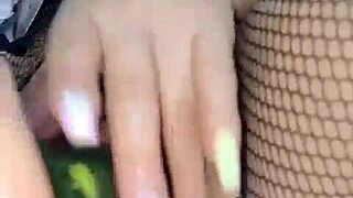 Fiery Colombian Rabitquicky Shoves Cucumber Deep in Vagina for Explosive Orgasms