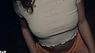 Petite British Coed Gags on Huge Cock from Neighbor Stud