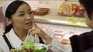 Chinese couple rides cowgirl style in casual fun