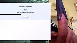 powerful 19cm fat cock endures intense workout session without cumming