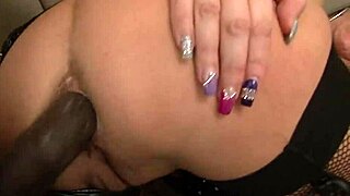 caro the petite shaved 18+ babe takes big black cock anal to mouth in lingerie interracial 1 on 1