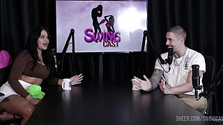 alemão and lexi mallet swing cast with tifany rocha in sheer red lingerie dirty talk domination interview compilation