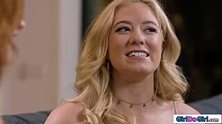 Busty Tattooed Stepmommy's Shaved Pussy Tasted First by Young Lesbian