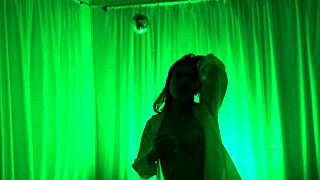 yaira gropes her big natural tits and ass while brushing hair around house teasing pussy