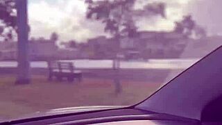 Jewelz blu, your wet pussy and big ass look wild teasing outdoors in lingerie - handjob me now