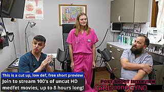 Wow! Tyler Lynn's Abdominal Percussion Exam Rocks Her Shaved Tits in Latex Hospital!