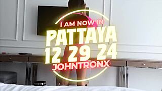 Johntronx Pounds Super Hot Petite Thai Model's Tight Pussy Till Creampie