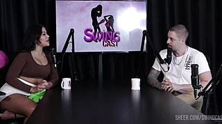 alemão and lexi mallet swing cast with tifany rocha in sheer red lingerie dirty talk domination interview compilation