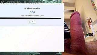 powerful 19cm fat cock endures intense workout session without cumming