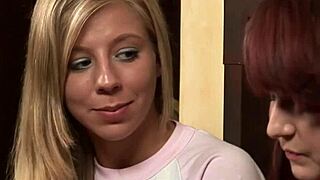 Redhead Lesbian Facesits Petite Blonde Teen Licking Shaved Pussy Orgasm