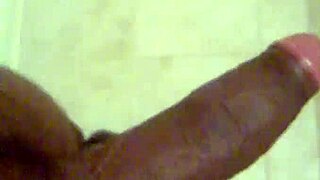 Late Night Striptease Exposes Monster Big Black Cock