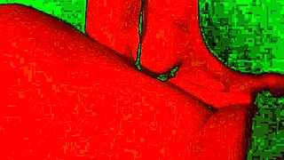 Blindfolded short hair BBW milf gives slow deepthroat blowjob up close in POV homemade