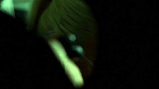 classy tattooed spex babe kneels at gloryhole for massive bukkake facial