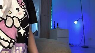 blonde sucks wet dildo fucks anal balls closeup
