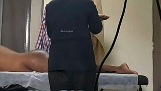 naughty dick flash during massage gets caught on cam