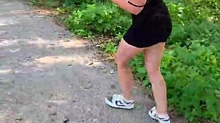 exhib flashing wild in stuttgart streets 😈🔥