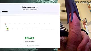 powerful 19cm fat cock endures intense workout session without cumming