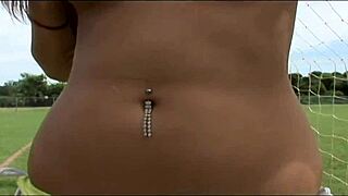 omg i'm that wild brunette flashing my pierced tits and shaved pussy in super risky public spots 😱🍑🔥