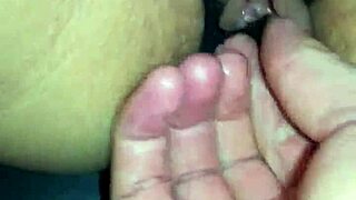 yo babe, watch my tied up gf squirm while we play with that huge cock