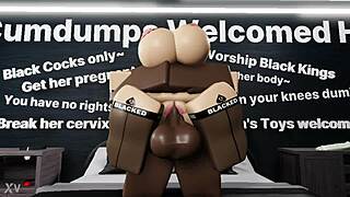 He rails nasty thick redhead bitch's big ass with monster black cock