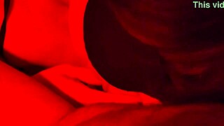 Blindfolded short hair BBW milf gives slow deepthroat blowjob up close in POV homemade