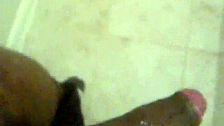 Late Night Striptease Exposes Monster Big Black Cock