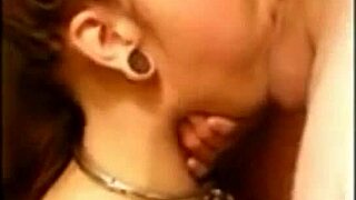 submissive girlfriend deepthroats cock while dominated hard