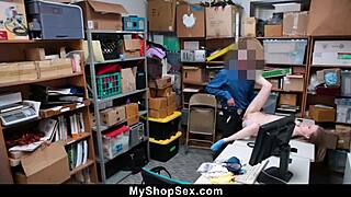 tiny 18yo SHOPLIFTER caught GRABBIN merch FAST now fucked HARD on hidden cam