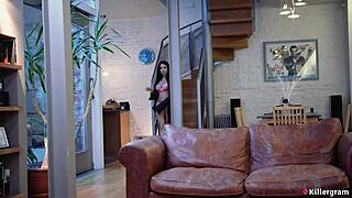 anissa kate rides that monster cock hard on her tight trimmed pussy till glazed with hot cum