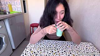 helping step-aunt unwind after trip turns into dirty kitchen fuck 😏💦