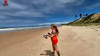 Nudist beach orgy erupts with Joao o safado Lunna Geek fucking everyone in wild group bareback sex