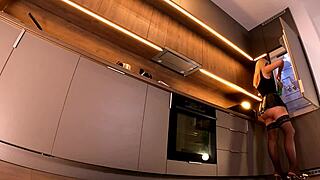 Natural college coed's shaved pussy try-on turns into hot porn casting