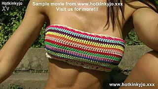 hotkinkyjo fists her prolapsing ass on castle stairs