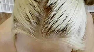 Owner plays wet deepthroat blowjob game with spitting choking gagging pigtails