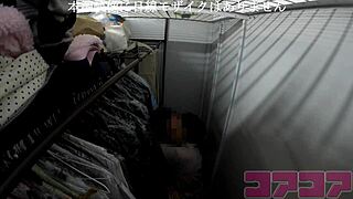 voyeur catches second-year ol sucking tits and fucking in company locker room