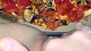 Saudi Snow White Teases with Pizza and Chocolate in Kinky LA Masturbation Frenzy
