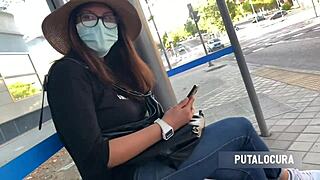 la chilena camila bow gets caught by torbe n gulps down his thick cum load like a dirty slut