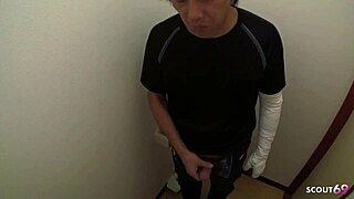 old ugly boss seduces skinny japanese maid for creampie doggystyle quickie